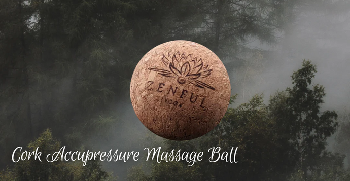 What are the benefits of using a cork acupressure massage ball?