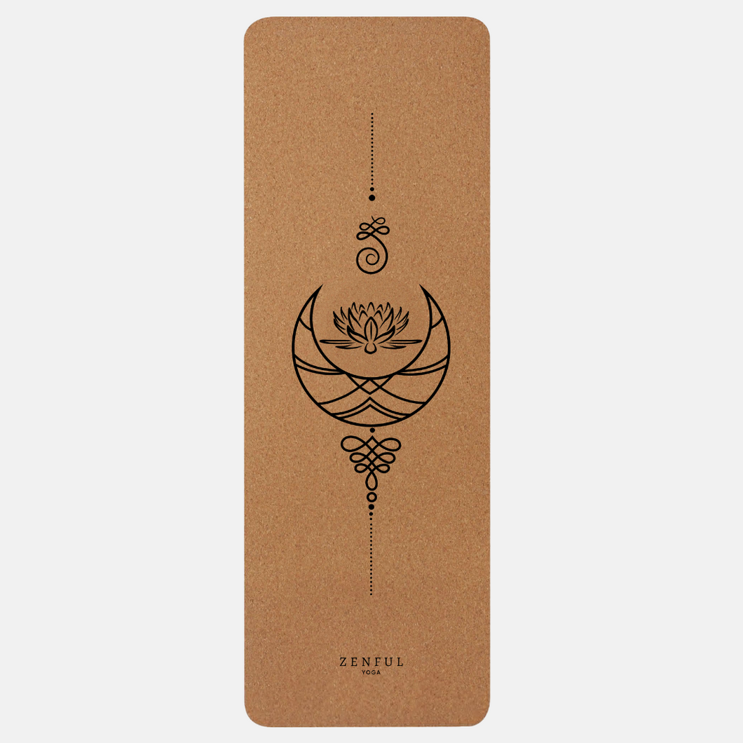 Lotus Alignment Cork Yoga Mat | 5mm